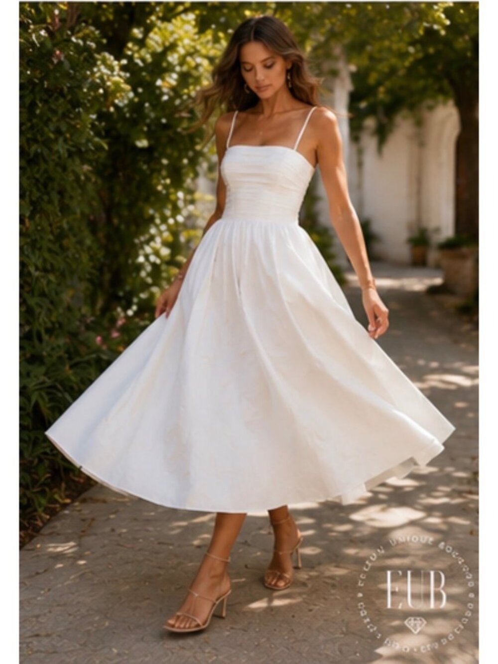 Reformation Lissa Convertible Organic Cotton Midi Dress Ivory NWT Size 8 - Picture 15 of 16